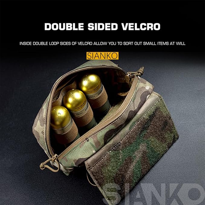 Tactical Storage PouchEDC Admin Sundry Tool BagVest Chest Hanging Expansion Attachment BagAirsoft Hunting Military Multifunctional Utility Gear