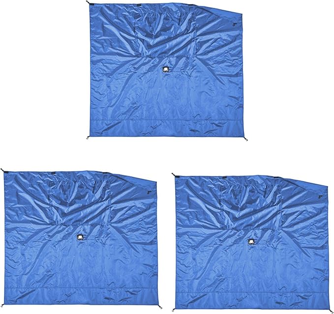 CLAM Quick-Set Wind and Sun Panel Attachment for Escape Sport Screen Shelter Canopy Tent with Carrying Bag Accessory Only Blue (3 Pack)