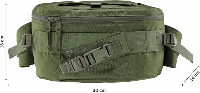 ELMON Fanny Pack Medic Bag - MOLLE Compatible Medical Pouch with Large Zipped Pocket