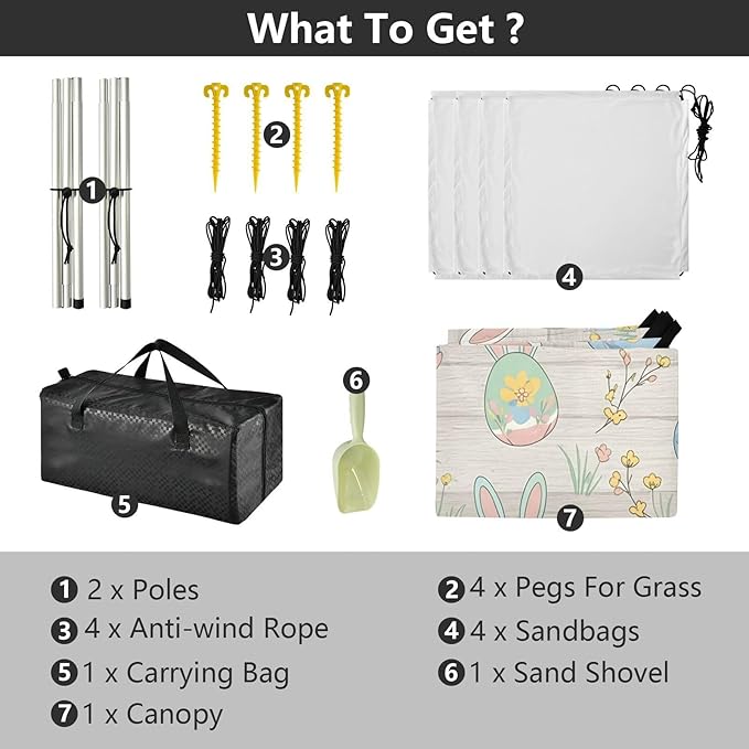 xigua Easter Egg Beach Tent Sun Shelter with Carrying Bag - Silver Coated Oxford Fabric Beach Canopy for Beach Camping Fishing - Includes Windproof Ropes Sandbags &amp Stakes