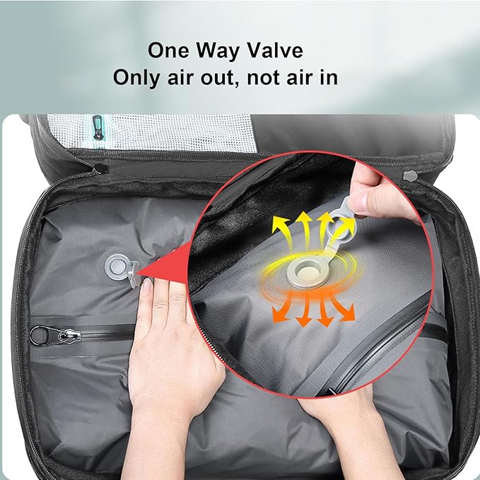 Vacuum Seal Backpack with Combination Lock Expandable Design Dry Wet Separation Storage Bag for Short and Long Trips Business Outdoor Adventures