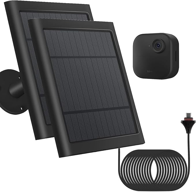 Solar Panel for Blink CameraCompatible with Blink Outdoor 4 (4th Gen) Camera 4W Solar Charging Board Outdoor Camera Solar Charger Equipped with 10 Foot Outdoor Power Cord Adjustable Angle IP65