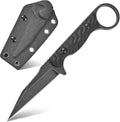 Gtkii GTK341 Fixed Blade Knife K110 Steel Blade G10 Handle Full Tang EDC Tool Knifes for Outdoor Camping Adventure(Black)