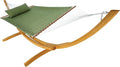 Hatteras Hammocks Light Green Soft Weave Hammock with Free Extension Chains &amp Tree Hooks Accommodates 2 People 450 LB Weight Capacity 13 ft. x 55 in.