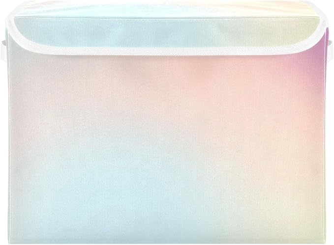 Rainbows Storage Containers with Lids Collapsible Clothing Storage Bins with Lids for Clothes for Office Supplies