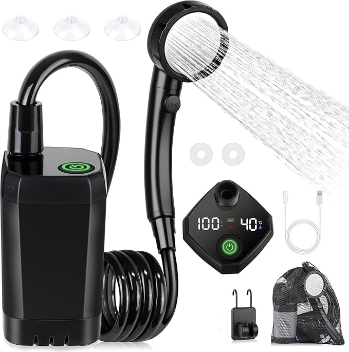 Car Portable Shower for Toyota Corolla 2000-2025 Portable Camping Showers with Heater Automotive Portable Shower Outdoor Hiking Shower