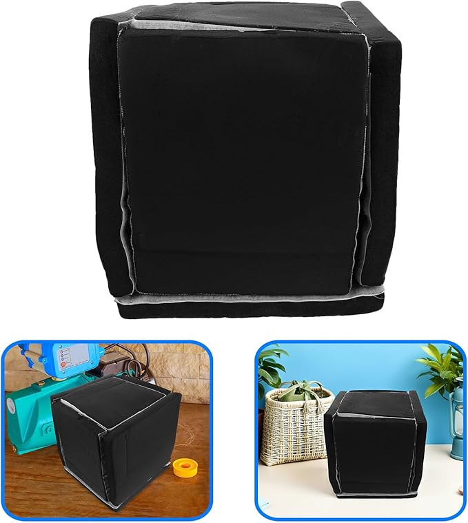 Kisangel Thick Sponge Soundproof Enclosure Box Black Sound Deadening Noise Reduction Barrier Generator Cover for Home Commercial Industrial Filter Shield 11 X 9.8