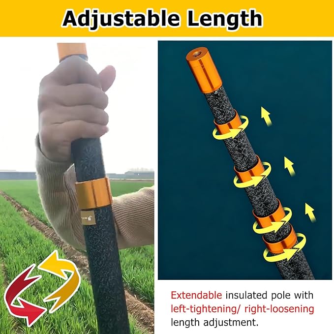 45KV Insulated Line-Supporting Pole 6.6-29.5ft Fiberglass Telescopic Pole Insulation Pick Rod