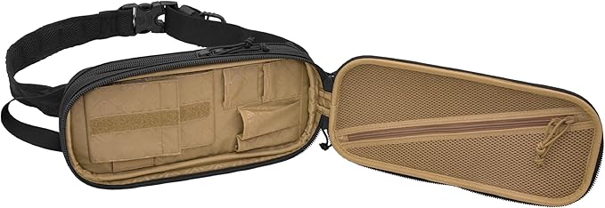 HAZARD 4 Bandoleer - Mini Tactical Sling Bag - EDC/CCW Shoulder Crossbody Pack - Water Resistant Small Chest Satchel - Durable Carry Travel Backpack - Military-Style Single Strap Body Pack - Coyote
