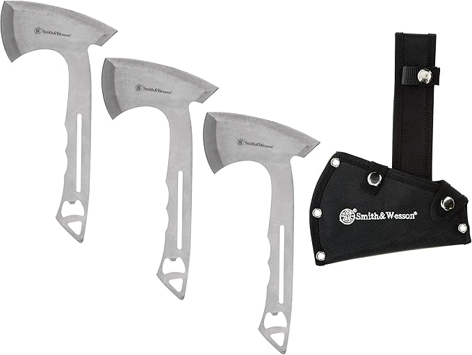 Smith &amp Wesson Bullseye Throwing Products with Full Tang Stainless Steel Design and Protective Nylon Sheaths for Recreation and Competition