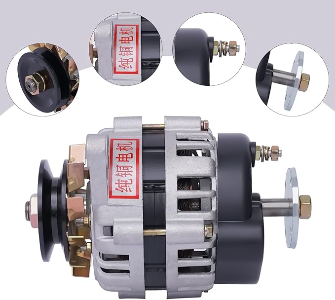 2000W Permanent Magnet Generator Permanent DC Generator Low Rpm Charging Stable Low Noise Pure Copper Motor 24V Two Wheel Generators for Agriculture