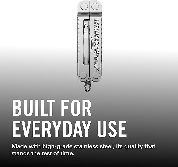LEATHERMAN Micra Keychain Multi-tool with Grooming Tools Mini Pocketknife for Everyday Carry (EDC) Hobbies &amp Outdoors Built in the USA Stainless Steel