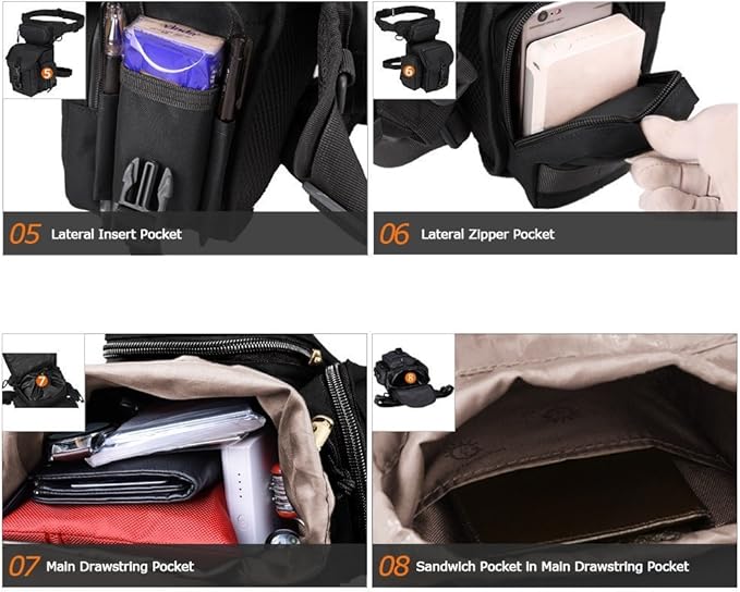 Multi-Purpose Tactical Drop Leg Bag Tool Fanny Thigh Pack Leg Rig Military Motorcycle Camera Versipack Utility Pouch Black/Coyote Tan/Army Green/Camouflage 7 Colors Available
