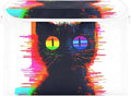 AIXIWAWA Lidded Storage Cube (Digital Art Cat) Fabric Foldable Closet Bins with Flip Lid and Handles Organizer Basket Container 16.5 x 12.6 x 11.8 IN