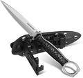Moontay Fixed Blade Hunting Knife with K-Sheath Full Tang Survival Knife with G10 Handle High Carbon Stainless Camping Knives for Outdoor Bushcraft Cool Knives for Men Gift Idea for Men