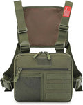 Tactical Chest Pack EDC Chest Bag 600 Nylon Utility Tackle Bags Outdoor Sports Camping Hiking Hunting Pack(Green)
