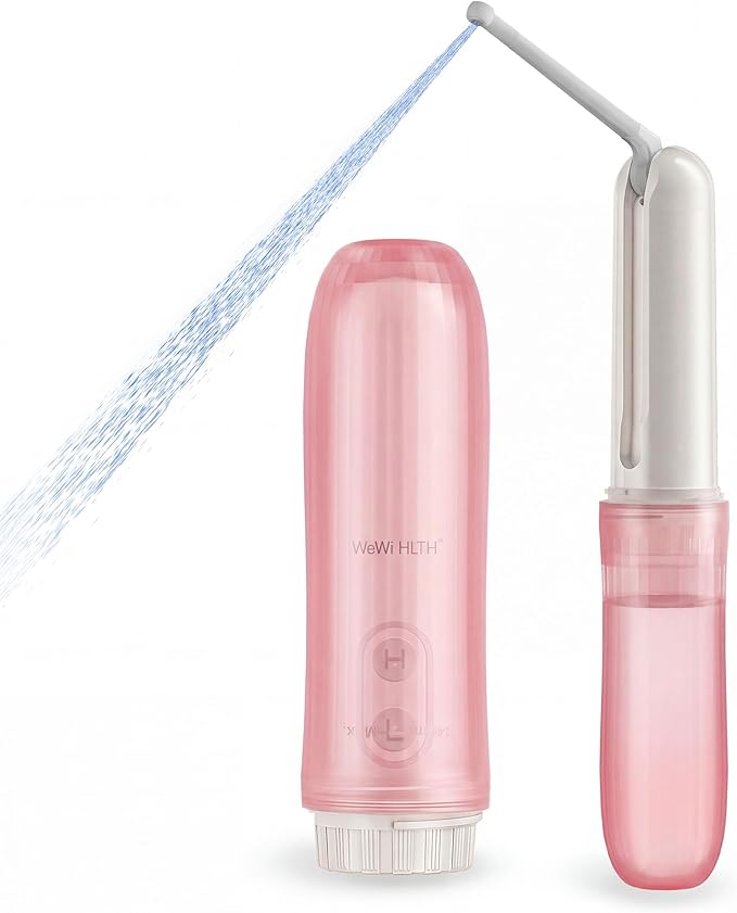 Portable Electric Bidet Sprayer - Handheld Travel Bidet with 2 Pressure Modes - Waterproof Foldable Pocket-Sized &amp Cordless for Bathroom Ultimate Personal Hygiene Cleaning at Home and Camping - Pi