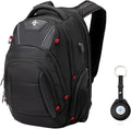Swissdigital Design Travel Backpack for men with Apple Find My TSA Friendly USB Charging RFID Protection Business Backpack Fits 15.6 Laptops Black | J149508F-BR