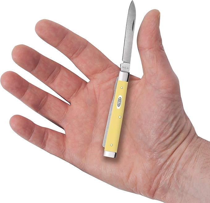 Case XX Pocket Knife YELLOW SYNTHETIC SS BABY DOC Item #81087-3282SP SS - Length Closed: 2 7/8Inches