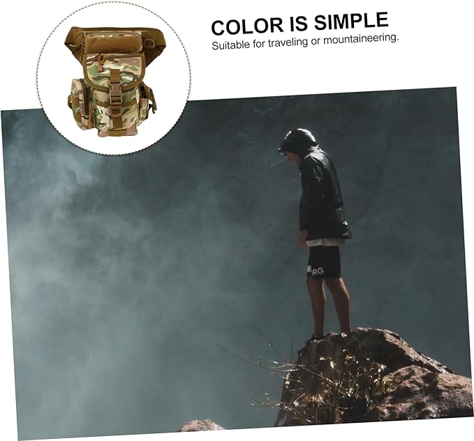 1pc Thigh Pouch Oxford Fabric Leg Bag for Outdoor Sports Practical Drop Leg Bag for Camping Hiking Fishing Water-resistant Design Storable Capacity for Essentials