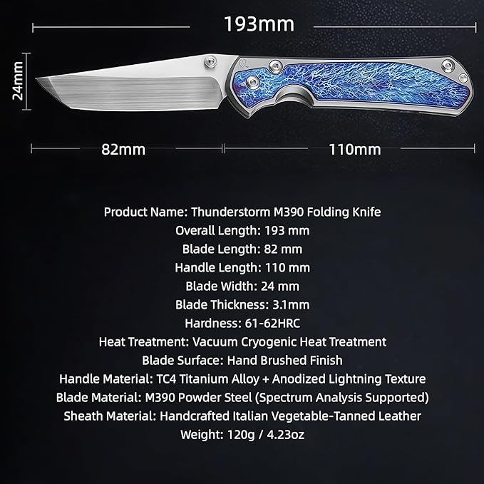 Pocket Knife Hunting Knives &amp Tools Knifes HRC 61 Titanium Alloy Handle Folding Knife Outdoor Knife Gifts for Hunters Men who have Everything Men Gifts