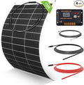ECO-WORTHY 130Watt 12Volt Flexible Solar Panel Kit for Off Grid Home RV Boat and Uneven Surfaces:1pcs 130W Mono Solar Panel + 30A 12V Charger Controller + Solar Cable + Tray Cable + Y Branch