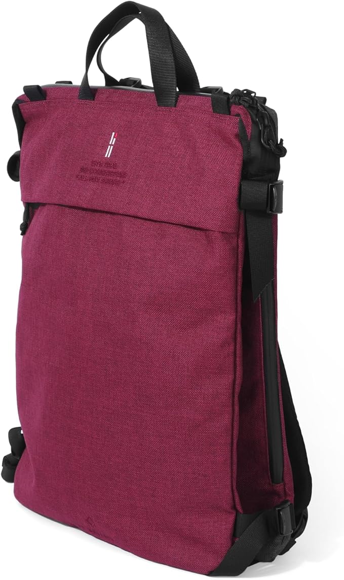 Helinox TERG All Way Square Backpack Outdoor High-Performance Bag 20L 1.9lbs Rugged Materials Waterproof Zippers (Burgundy)