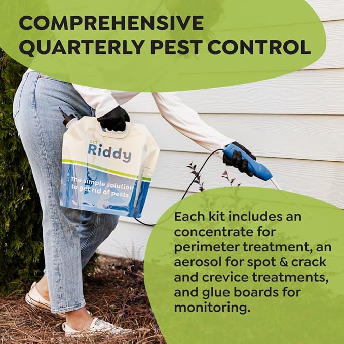 Riddy Pest ProKit Effective Against 100+ Bugs Includes Rechargeable Sprayer Traps Gloves &amp Tips Guide Long-Lasting Barrier for Unwanted Pests Professional-Grade Treatment Only for California