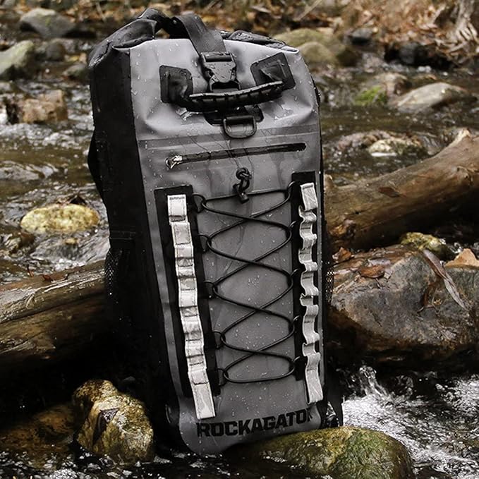 Rockagator Waterproof Backpacks - Hydric Series 40 Liter Hunting Camouflage Quick-Submersion Waterproof Backpack River Dry Bag for Canoeing Kayaking or Rafting Storm