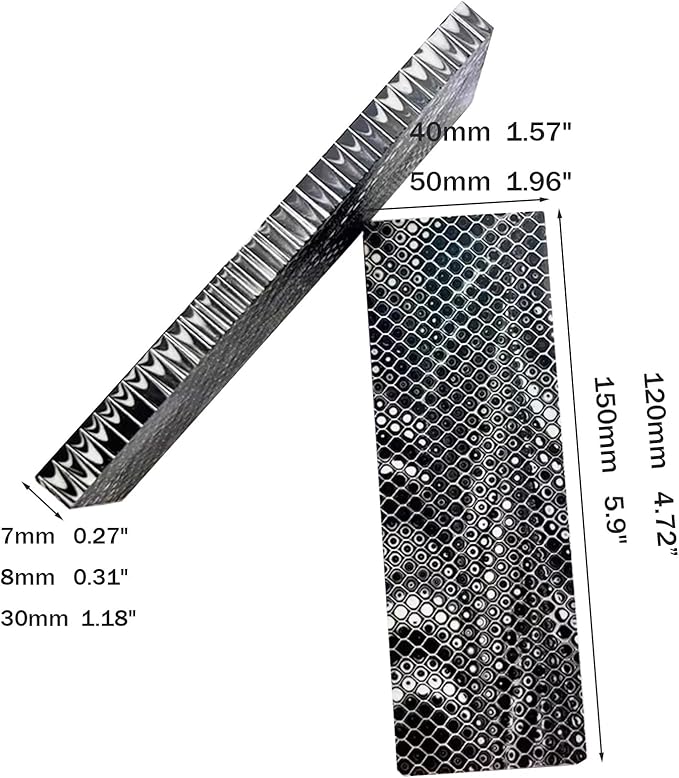DIY Honeycomb Structure Knife Handle Scales Made Of Blank Resin Material Replace The Carved Decorative Panel(150x50x7mm)