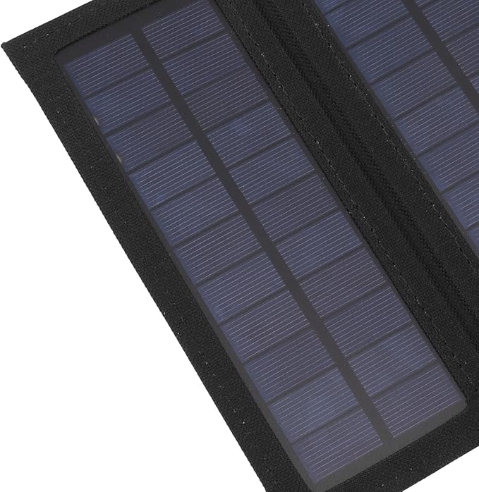 Solar Panel Kit Portable Solar Panel 40W Output Efficiency High Conversion Efficiency Foldable Solar Panel Portable Solar Panels for Hiking for Backpacking (Black)