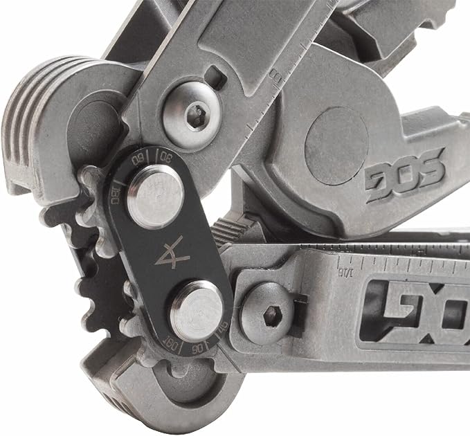 SOG PowerAccess Well-Rounded One-Handed Lightweight Daily Pocketable Stainless Steel Multi-Tool for Backcountry 18 Tools Stone Wash