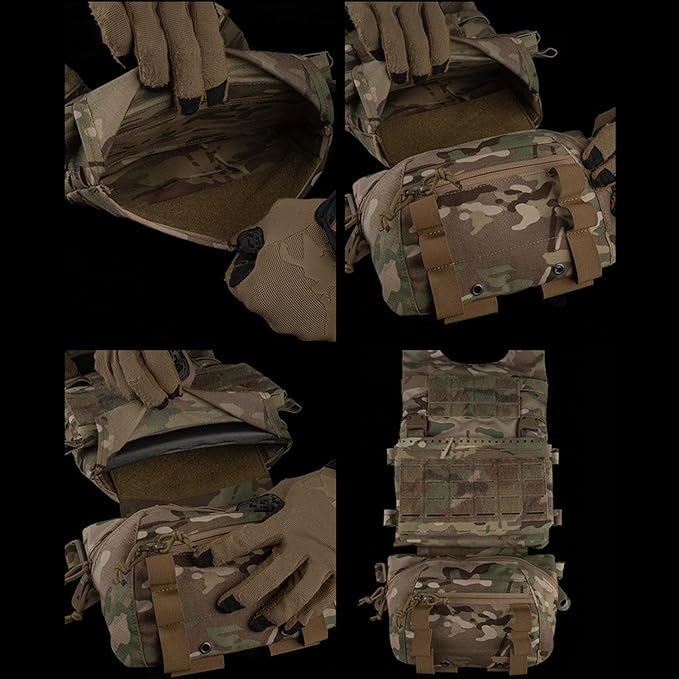 Large Multi-Purpose Drop Pouch Universal Tactical Fanny Pack Vest Hook and Loop EDC Admin Wait Bag