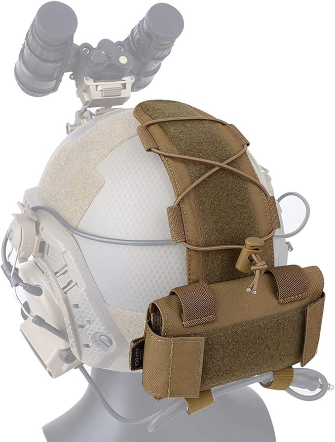 Tactical Helmet Battery Pouch Counterweight Bag Helmet Battery Pack Box with Hook and Loop for Airsoft Helmet