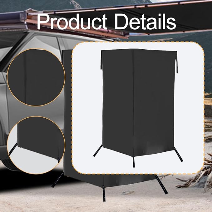 predolo Vehicle Side Shower Tent Durability Privacy Shelter for Hiking Camping RV