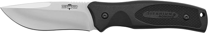 CAMILLUS Western Black River / 9 Overall / 3.75 Drop Point Blade / 420SS / Black Rubberized Handle/Full Tang/Lanyard Hole/Nylon Sheath