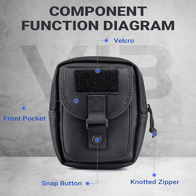 NEXTORCH Tactical Pouch Multipurpose Waist Bag Tactical Holster Military Waist Belt Bag with Zipper