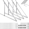 2 Sets 45 inch Adjustable Solar Panel Brackets Foldable Tilt Mount Brackets Suitable for 2-4pcs 100 200 300 400 Watt Solar Panel for Roof Boat RV and Off-Grid