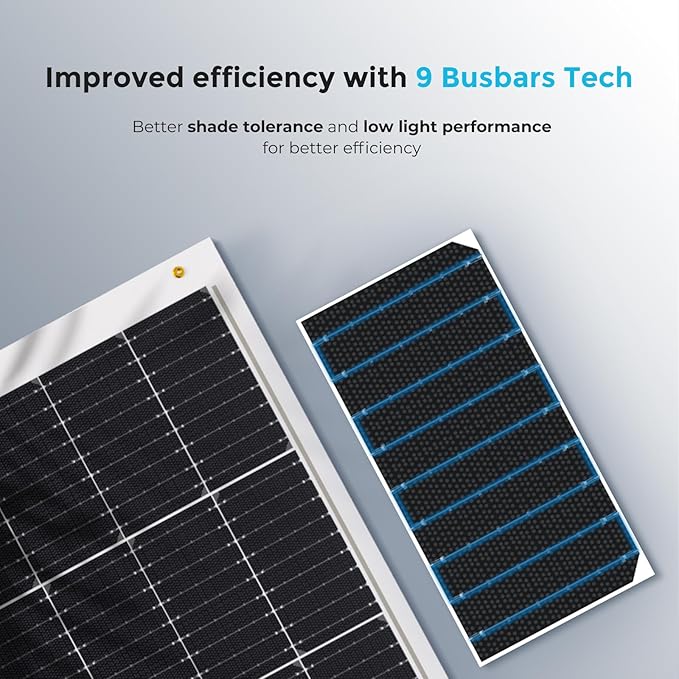 Renogy Flexible Solar Panel 100 Watt 240° Ultra Flexible 100W Solar Panel 12 Volt for Marine RV Cabin Van Car Uneven Surfaces Off-Grid Essentials