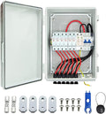 Pikasola PV Combiner Box 6 String Solar Combiner Box with 15A LED Fuse Lightning Arreste and 63A Air Circuit BreakerCombiner Box for Solar Panel On/Off Grid System IP65 Water Resistant