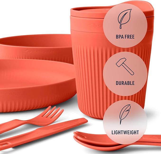 Sea to Summit Passage 1-Person Camping Dinnerware Set Plate Bowl Mug Utensils