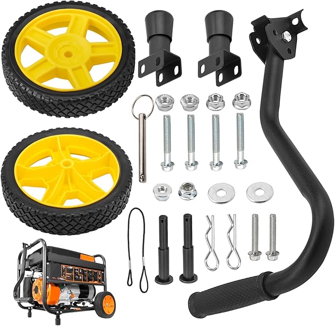 GNA410 Generator Wheel and Handle Kit for W-EN 4500 and 4750-Watt Generators Compatible with W-EN DF475T DF475 GN4500 DF472 DF475X DF472X
