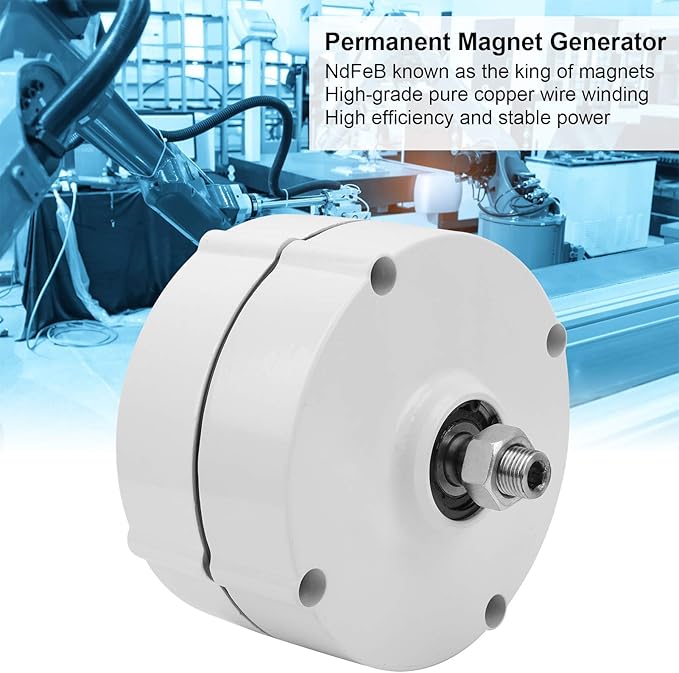 400W Three-Phase alternator Rare earth NdFeB Permanent Magnet Electric Motor Generator DIY AC Alternator AVAN?400w Permanent Magnet Motor ((With Rectifier 12V)