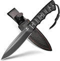 NedFoss BLACK PHOENIX Hunting Knife with Holster 5.5 8Cr14Mov Survival Fixed Blade Knife G10 Handle Bushcraft &amp Camping Gifts for Men