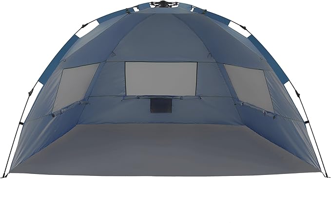ALPHA CAMP Beach Tent Easy Up 2 Person Sun Shelter - 8'5 x 4'5 Navy Blue