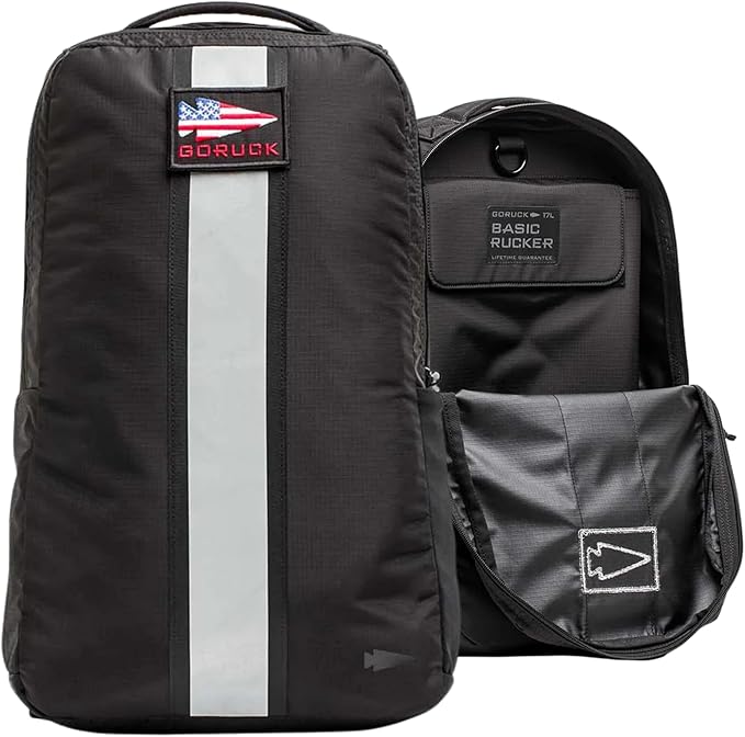 GORUCK Basic Rucker 17L Tactical Backpack – Durable Rucksack &amp MOLLE Daypack – Military Backpack for Men &amp Women - for Outdoor Hiking Training &amp Travel – Black