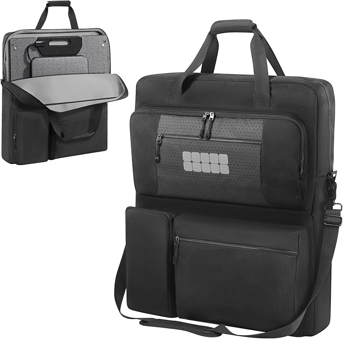 Solar Panel Storage Bag Compatible with EF ECOFLOW 220W/160W/110W Multi-pocket Portable Solar Panel Travel Carrying Case with Shoulder Strap