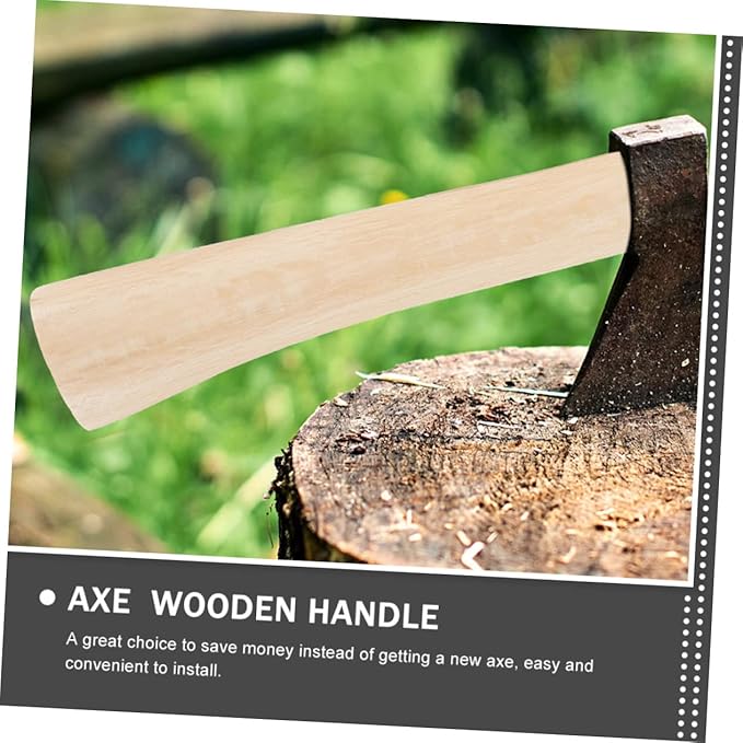 Abaodam 2sets Axe Wooden Handle Replacement Fit for Camping Axe Easy to Install Handle