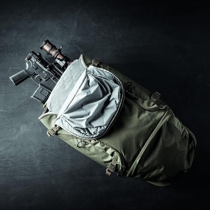 Eberlestock Fade Adapt Pack - EDC Backpack with Expandable Scabbard - Quick Disconnect Weapon Retention Strap - 2545 C.I. - Olive