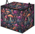 Large Mushrooms Storage Bags with Lid XL Blanket Clothes Storage Bins Foldable Organizers Storage Containers with Handle for Comforters Bed Sheets Pillows Different Mushrooms